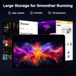 RebotAi 2026 Tablet 11 Inch Android 15 with Gemini AI, 18GB+128GB/1TB, GMS Widevine L1, Octa-core 2.0GHz, WiFi 6 & BT 5.2, 7000mAh Tablet