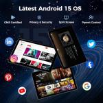RebotAi 2026 Tablet 11 Inch Android 15 with Gemini AI, 18GB+128GB/1TB, GMS Widevine L1, Octa-core 2.0GHz, WiFi 6 & BT 5.2, 7000mAh Tablet