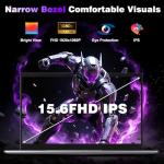 NAIKLULU 15.6 Inch Laptop with 4425Y Processor, 8GB RAM 256GB SSD Laptop 2026 Computer Pc, FHD 1920 x 1080P, 5000 MAh/38.5Wh, TF Card, Webcam, Touchpad, Student/Home/Business