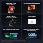 XIAOMI Pad 8 Pro, 11.2 Inch Tablet 12+512 GB, Snapdragon® 8 Elite Mobile Platform, Massive 9200mAh (typ) Battery, 144Hz Crystal Clear Display, HyperAI, Blue, Warranty 3 years, Charger Not Included