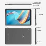 PRITOM 10 inch Tablet, Android 14 tablet, 32GB ROM, 6000Mah, Expand to 1024GB, Quad Core Processor, 10 inch Tablet, Android Tablets HD IPS Screen, Camera, Wi-Fi, Bluetooth, Tablet PC(Gray)