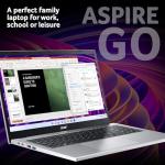 Acer Aspire Go 15 AG15-21P Laptop - AMD Ryzen 3 7320U, 8GB, 128GB SSD, Integrated Graphics, 15.6" Full HD, Windows 11, Silver