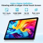 Aobante 10 Inch Tablet, Android 15 with 24GB RAM + 128GB ROM (1TB Expandable), Octa-Core, 1280x800 IPS HD Touchscreen, 5MP+8MP Dual Camera, 6000mAh, Tablet with Keyboard, Mouse, Widevine L1(Blue)