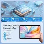 LINROM 3K Tablet 13 Inch & Android 15, 36GB RAM, 512GB ROM (Expand TF 1TB), 4G Lte & 5G WiFi, 2940 * 1840, 11580mAh, G99 2.2GHz, 13MP+8MP, Tablet with keyboard/GPS/Bluet/4 Speakers-Gray