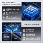 Android 16 Tablet 11 Inch with Gemini AI, T7250 Octa-Core, 24GB RAM + 256GB ROM /2TB TF, 16MP+8MP, 1920x1200 IPS HD Display, 8000mAh, Widevine L1, GPS, 2 in 1 Tablets with Keyboard Mouse Stylus