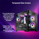 ionz Gaming PC - Desktop Computer, Ryzen 5 5600, NVIDIA RTX 5060,16GB RAM 1TB NVMe SSD, 240mm AIO Liquid Cooling, Windows 11, 650W 80+ PSU, WiFi, KZ 900 V2 - Black