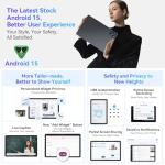 Newest Tablet 11 inch,Android 15 AI Tablets wIth SIM Card Slot(Upgradeable to Android 16),24GB RAM+256GB ROM(TF 2TB),5G WIFI|Octa-Core|8000 mAH|Widevine L1| Netflix|Bluetooth 5.0|GPS,4-Year Warranty