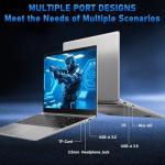 NIAKUN 15.6 Inch Laptop 2026 with 4425Y Processor, 8GB RAM 256GB SSD Laptop Computer Pc, FHD 1920 x 1080P, 5000 MAh/38.5Wh, TF Card/Webcam/Touchpad, Student/Home/Business