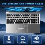 NIAKUN 15.6 Inch Laptop 2026 with 4425Y Processor, 8GB RAM 256GB SSD Laptop Computer Pc, FHD 1920 x 1080P, 5000 MAh/38.5Wh, TF Card/Webcam/Touchpad, Student/Home/Business