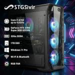STGsivir Prebuilt Gaming PC Desktop Computer Tower, Intel Core i7-6700 up to 4.0GHz, Nvidia GeForce RTX 2060 Super 8GB GDDR6, 32GB RAM DDR4, 1TB SSD, WIFI 6, BT 5.0, RGB Fan x3, Windows11 Pro