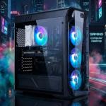 STGsivir Prebuilt Gaming PC Desktop Computer Tower, Intel Core i7-6700 up to 4.0GHz, Nvidia GeForce RTX 2060 Super 8GB GDDR6, 32GB RAM DDR4, 1TB SSD, WIFI 6, BT 5.0, RGB Fan x3, Windows11 Pro