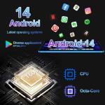 DMOAO Tablet 11 inch with Widevine L1, 8000 mAh + 18W Fast Charge, Android Tablets with 20GB RAM + 128GB ROM, 13 MP + 5 MP, 5G WiFi, GPS, Octa-Core 2.0 GHz, Face ID, 1280 * 800, Blue