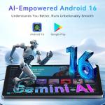Tablet 11 Inch With SIM Card Slot,Android 16 Tablet with Gemini AI,24GB RAM 256GB ROM Expandable to 2TB, T615 Octa-Core Gaming tablet,8000mAh with 18W Fast Charge Tablette android ，4 Year Warrant