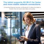 DMOAO Tablet 11 inch with Widevine L1, 8000 mAh + 18W Fast Charge, Android Tablets with 20GB RAM + 128GB ROM, 13 MP + 5 MP, 5G WiFi, GPS, Octa-Core 2.0 GHz, Face ID, 1280 * 800, Blue