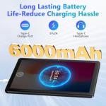 Raemond Android 15 Tablet 10 Inch with Case, 18GB RAM 128GB ROM, 1280 x 800 IPS HD Widevine L1, Octa-Core, 1TB Expandable, WiFi 6, BT5.4, Dual Camera 5MP+8MP, 6000mAh, GPS, Dual Speakers