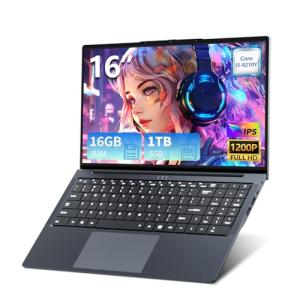 Txxren Laptop 16 inch, Core i5-8210Y Processor 16GB RAM 1TB SSD Win 11 Pro FHD 1920 * 1080 Notebook, with Type-C, USB 3.0, Dual Band Wi-Fi, Bluetooth, Numeric Keypad Laptops Computer