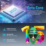 Whitedeer 10 inch Android 15 Tablet, Android Tablet with 30GB+128GB+1TB, Face ID, 5MP 8MP Camera, Split Screen, 1280x800 IPS Display, 5000mAh Battery, WiFi 6 5G 2.4G, Bluetooth 5.3, Widevine L1, Black