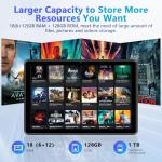 Raemond Android 15 Tablet 10 Inch with Case, 18GB RAM 128GB ROM, 1280 x 800 IPS HD Widevine L1, Octa-Core, 1TB Expandable, WiFi 6, BT5.4, Dual Camera 5MP+8MP, 6000mAh, GPS, Dual Speakers