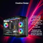 ionz Gaming PC - Ryzen 5 5500, Nvidia RTX 3050, 16GB RAM, 1TB NVMe SSD, Windows 11, 500W 80+ PSU, WiFi, Apex Ember Wood - Black