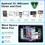 MUISOO Android 15 Tablet, 10.4 inch Tablet, Android Tablets with Keyboard Pen Case Mouse Earphone, 20GB RAM+64GB ROM (TF 1TB), 5000mAh, WiFi 6, BT5.4, Dual Cameras & Speakers, Black