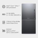 Dell Tower Plus EBT2250 Desktop PC – Intel Core Ultra 7 265, 32GB DDR5 RAM, 1TB SSD, Nvidia Geforce RTX 5070, Windows 11 Pro, Wi-Fi 6E, Graphite Design