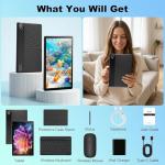 MUISOO Android 15 Tablet, 10.4 inch Tablet, Android Tablets with Keyboard Pen Case Mouse Earphone, 20GB RAM+64GB ROM (TF 1TB), 5000mAh, WiFi 6, BT5.4, Dual Cameras & Speakers, Black