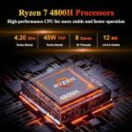 Ultra-fast Ryzen 7 4800H 8 Cores / 16 Threads Laptop 15.6″ – 16GB RAM / 512GB SSD – Fingerprint Reader • Bluetooth 5.0 • Dual-band WiFi Modules • 4 hours of use • Ideal for Students, Business & Gaming