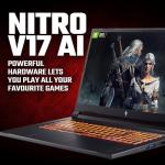 acer Nitro V17 AI ANV17-41 Gaming Laptop - AMD Ryzen 7 260, 16GB, 1TB SSD, NVIDIA GeForce RTX 5070, 17.3" Full HD 180Hz, Windows 11, Black