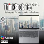 Lenovo ThinkBook 16 G7 Business Laptop, 16” FHD+, AMD Ryzen 5 7533HS, 64GB DDR5, 2TB NVMe, WiFi 6 + BT, RJ-45, HDMI, Fingerprint Reader, HD Webcam, Win 11 Pro