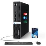 Lenovo Business Mini Desktop PC, AMD Processor, Dual Display Support, Wi-Fi, Bluetooth, USB & Ethernet Port, Windows 11 Pro, Compact, Quiet, Space-Saving, w/Keyboard & Mouse (16GB RAM & 128GB SSD)
