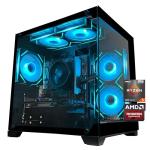 VINENIU Gaming PC Desktop Computer, AMD Ryzen 5 5500, RX6500XT 4GB Graphics, 16GB DDR4 RAM, 512GB NVMe SSD, ARGB Fans (MX570)