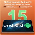 JUSYEA 2026 Tablet 10 Inch Android 15, 30GB RAM+128GB ROM/TF 2TB, 8000mAh, Parental Control, 8-Cores, Gemini AI/Widevine L1, BT5.0, 8MP+5MP, WIFI 6, Tablets Mouse and Keyboard Set-Grey