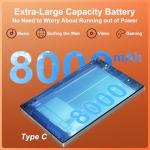 JUSYEA 2026 Tablet 10 Inch Android 15, 30GB RAM+128GB ROM/TF 2TB, 8000mAh, Parental Control, 8-Cores, Gemini AI/Widevine L1, BT5.0, 8MP+5MP, WIFI 6, Tablets Mouse and Keyboard Set-Grey