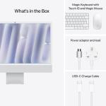 Apple iMac All-in-One Desktop Computer with M4 chip with 10-core CPU and 10-core GPU: Built for Apple Intelligence, 24-inch Retina Display, 16GB Unified Memory, 512GB SSD storage; Silver