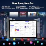 MUISOO 11.5 inch Tablet, Tablet Android 15, 2K Display Octa-Core 30GB RAM+128GB ROM (1TB TF) 8400mAh 5G WiFi 8MP+13MP Camera Widevine L1 BT5.4 Face ID Quick Charge Tablets Pad PC, Black