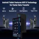 MUISOO 11.5 inch Tablet, Tablet Android 15, 2K Display Octa-Core 30GB RAM+128GB ROM (1TB TF) 8400mAh 5G WiFi 8MP+13MP Camera Widevine L1 BT5.4 Face ID Quick Charge Tablets Pad PC, Black