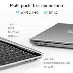 jumper 15.6 inch Laptop with Office 365, 4GB RAM 128GB Storage, 1080 HD Display Laptops, 5205U Processor, USB3.0, 38Wh Battery, Portable Laptops for Business, School, and Work, Keyboard Film UK.