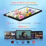 Gleeso Tablet｜Android 16 Tablet 10 Inch｜16GB RAM 1TB TF Android Tablets with Face Unlock｜Widevine L1｜BT 5.4/5G WiFi｜5MP Dual Camera, OTG Tablet PC - Black