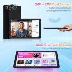Gleeso Tablet｜Android 16 Tablet 10 Inch｜16GB RAM 1TB TF Android Tablets with Face Unlock｜Widevine L1｜BT 5.4/5G WiFi｜5MP Dual Camera, OTG Tablet PC - Black