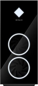 HP Omen 40L Desktop PC, GT21-1016ng, AMD Ryzen 7 7800X3D, 32 GB (2x16GB) DDR5-SD RAM, 2000 GB SSD, NVIDIA GeForce RTX 4080, Windows 11 Home, Tower PC, Black, Glass side panel
