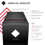 HP Omen 30L Gaming Desktop PC GT13-1047na | AMD Ryzen 7-5800X Processor | 16GB HyperX DDR4 RAM | 512GB SSD + 2TB HDD | NVIDIA GeForce RTX 3080 GPU | Microsoft Windows 11 Home | Black