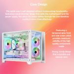 ionz Gaming PC - Desktop Computer, Ryzen 7 5700X, NVIDIA RTX 5060,16GB RAM 1TB NVMe SSD, Windows 11, 650W 80+ PSU, WiFi (Dynamic Compact, White)