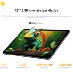 XIAOMI Redmi Pad 2 Pro, 12.1 Inch 2.5K Crystal Clear Display, Snapdragon 7s Gen 4, 12000mAh (Type), 33W Fast Charging, USB Type-C, 2560 x 1600, HyperOS 2.6GB + 128GB, Black, with Charger