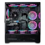 XUM Vista Prebuilt Gaming PC: AMD Ryzen 5 5500, Nvidia GeForce RTX 5060 8GB, 32GB DDR4 RAM, 500GB NVMe SSD, 1TB HDD, 700W PSU 80+ Bronze, aRGB, WiFi 5, Windows 11 Home, Entry Level, Black Case
