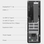 Dell Slim EC51250 Desktop PC – Intel Core i5-14400, 16GB RAM, 512GB SSD, Intel UHD 730 Graphics, HDMI, Wi-Fi 6, Bluetooth, SD Card Reader, Windows 11 Home, Compact Case, Keyboard & Mouse – Black