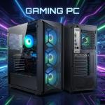STGsivir Gaming PC, Gaming Computer Desktop Tower, AMD Ryzen 7 5700X up to 4.6GHz, Nvidia GeForce RTX 3060 12GB GDDR6, 32GB DDR4 RAM, 1TB SSD, WIFI 6, BT5.0, RGB Fan x3, Windows11 Pro