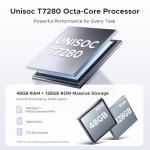 P12 Android 16 Tablets (2026), 120Hz 2.4K 12 Inch Tablet with Gemini AI, 48GB+128GB/TF 2TB, Unisoc T7280 Octa-Core, 10000mAh, 13MP+8MP, Face ID, Widevine L1, 3.5mm Headphone, Keyboard, Pen, Black