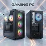 STGsivir Gaming PC, Gaming Computer Desktop Tower, GeForce RTX 3050 6GB GDDR6, Core i7 up to 3.9GHz,16GB RAM DDR, 512GB SSD, WIFI 6, BT 5.0, RGB Fan x3, Windows11 PRO