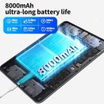 VekfulPC Android 16 Tablet 11 Inch, 24GB RAM (6+18GB Expansion) + 128GB ROM (2TB TF Support), Octa-Core Processor, 90Hz IPS Display, 8000mAh Battery,4-Year Warranty, Grey