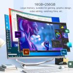 DAHONGYUN 23.8" FHD IPS All-in-One pc,Windows 11 Pro Curved Display Desktop Computer, i5 Processor up to 4.4 GHz, 16GB RAM, 256GB SSD, Wi-Fi, USB, HDMI, QWERTY-Keyboard and Mouse